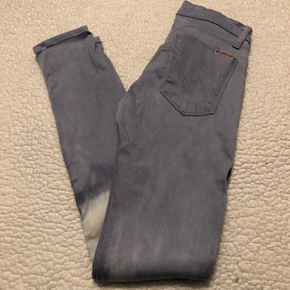 Hudson‎ DIY Tie-Dye Skinny Jeans. Size 24. Light Blue and White. Zip fly. - Picture 16 of 16